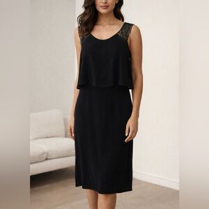 French Connection Black Sleeveless Dress UK/AUS 8 - Knee length, Good condition